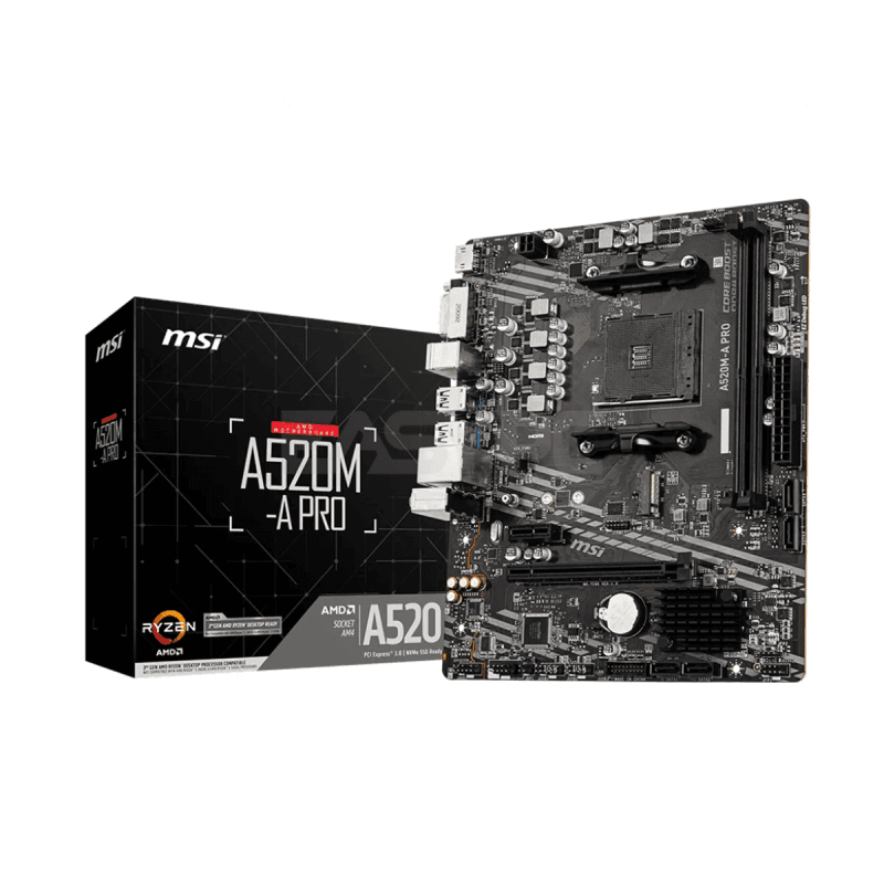 Carte Mère MSI A520M-A PRO Carte mère AMD Socket AM4 compatible Ryzen