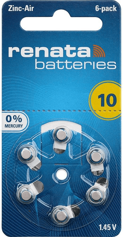 Hearing Aid Batteries Renata 10 PR70
