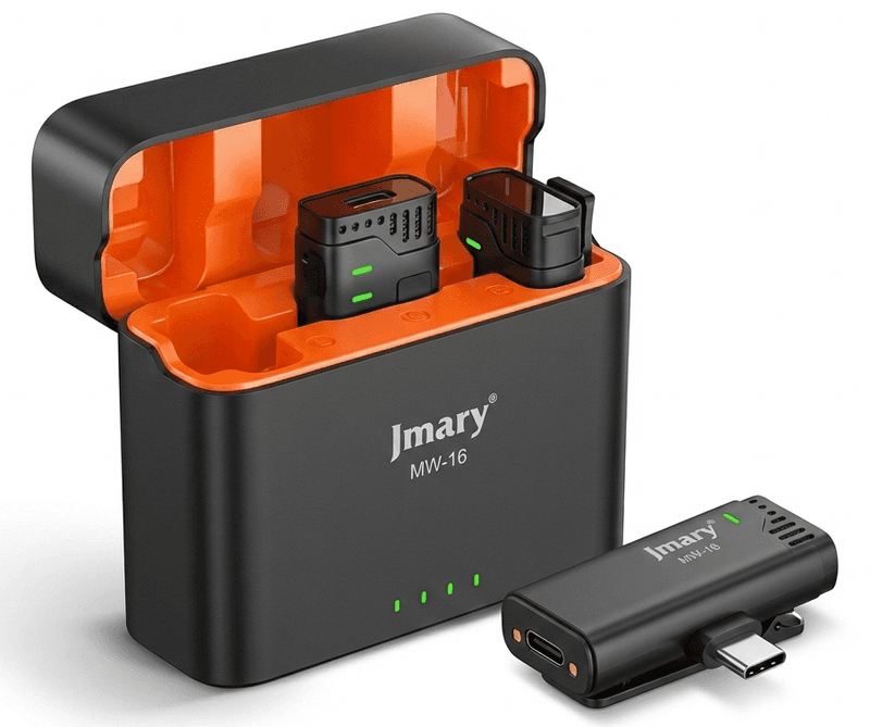 Microphone sans fil Jmary MW-16 avec boîtier de charge