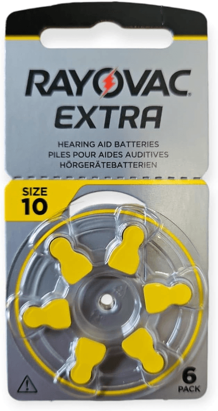 Rayovac Extra Piles auditives taille 10 (Pack de 6)