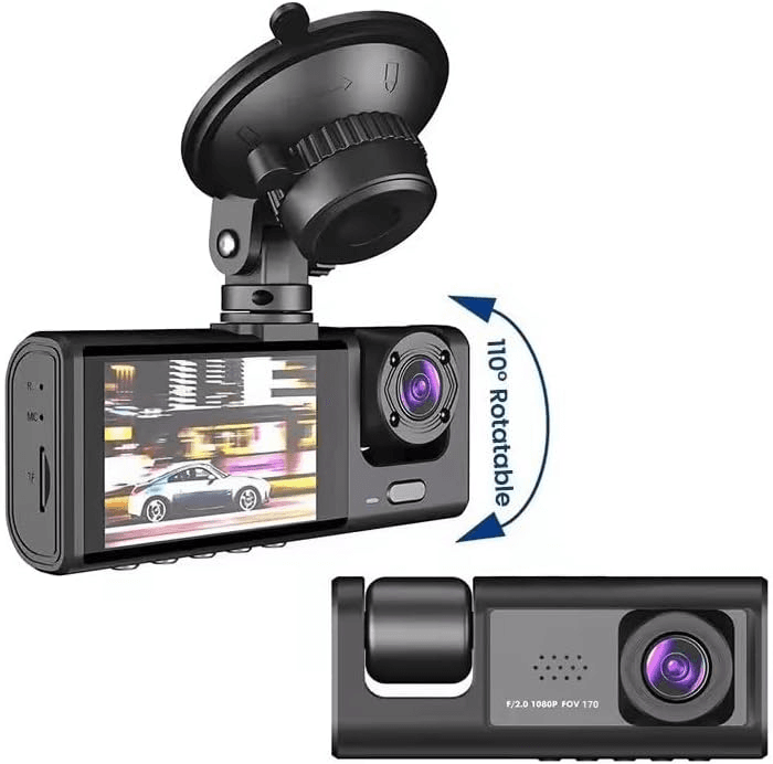 Caméra véhicule Super HD 1080P x 3 caméras