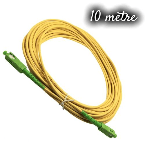 10m SC/APC to SC/APC Single-Mode Simplex LSZH Yellow Fiber Optic Cable
