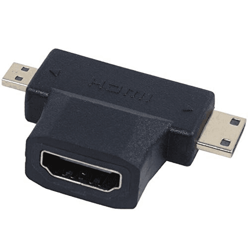 BIG BOOM 3 in 1 HDMI Female to Mini HDMI Micro-HDMI Adapter F5G5
