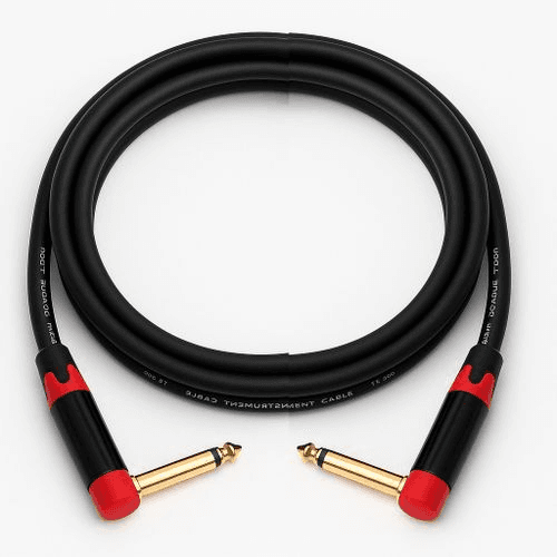 Cable Audio Instrument Jack 6.35mm Coudé - 1.5m Idéal pour Guitare, Basse, Clavier, Table