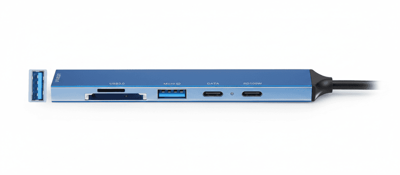 ADS-807 Hub USB-C 6 en 1 avec PD 100W USB 3.0 USB 2.0